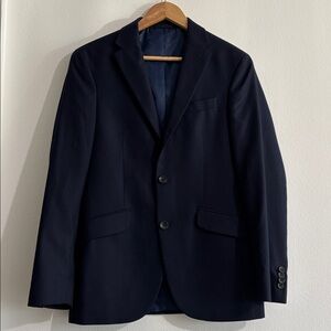 Kenneth Cole Reaction Navy Blue Sport Coat Techni-Cole small formal semi-formal